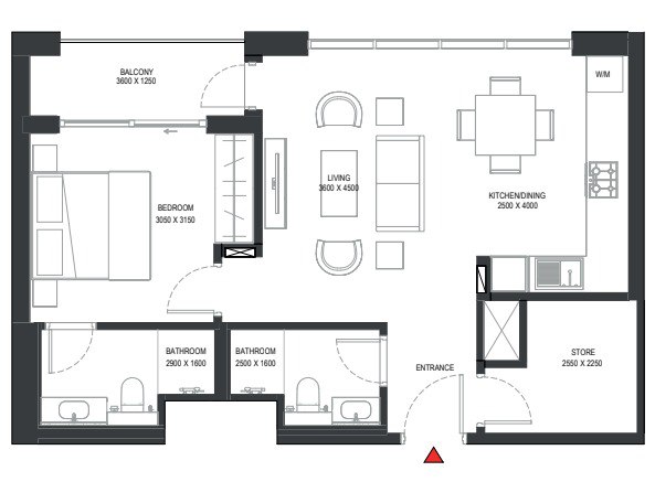 Flat 67.3 m2 in complex Sobha One