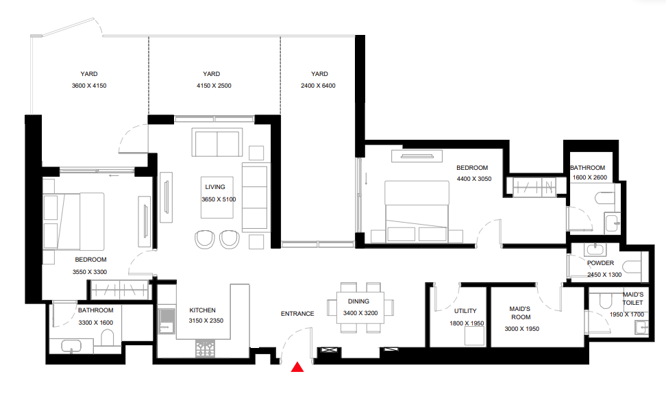 Flat 169 m2 in complex Sobha One