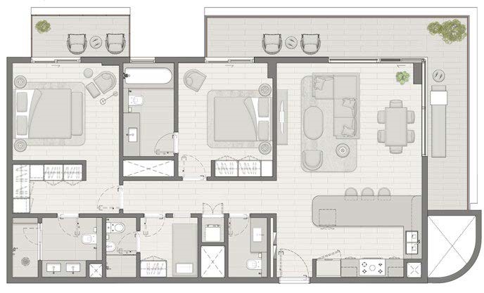 Layout picture 2-br from 1415 sqft