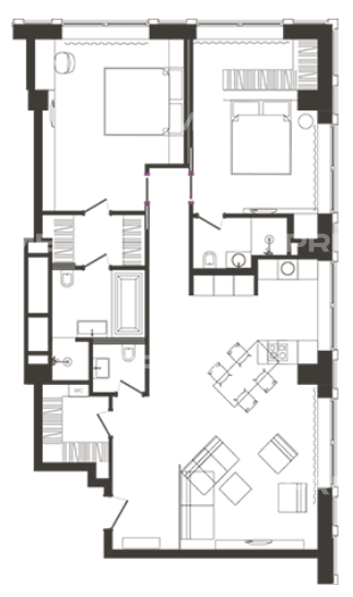 Layout picture 3-rooms from 112.9 m2