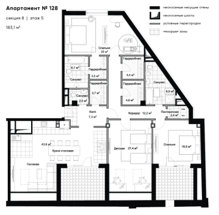 Layout picture 4-rooms from 183.1 m2