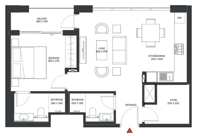 Flat 67 m2 in complex Sobha One