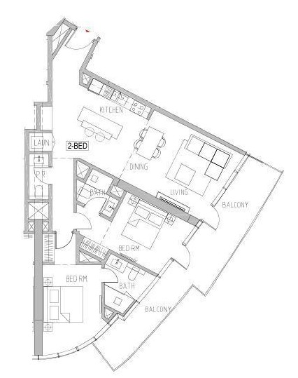 Flat 123.6 m2 in complex Canal Heights