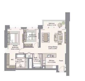 Flat 120.5 m2 in complex Harbour Views Apartments