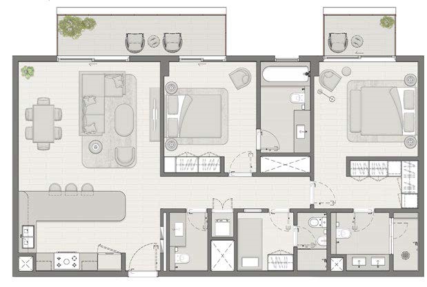 Layout picture 2-br from 1415 sqft Photo 2