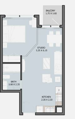 Layout picture Studios from 446 sqft