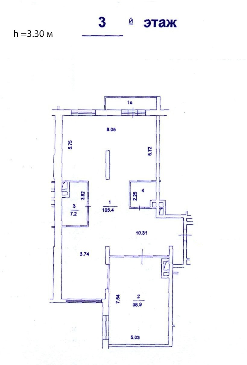 Layout picture Apartment with 2 bedrooms 155.6 m2 in complex Dom na Pokrovskom Bulvare