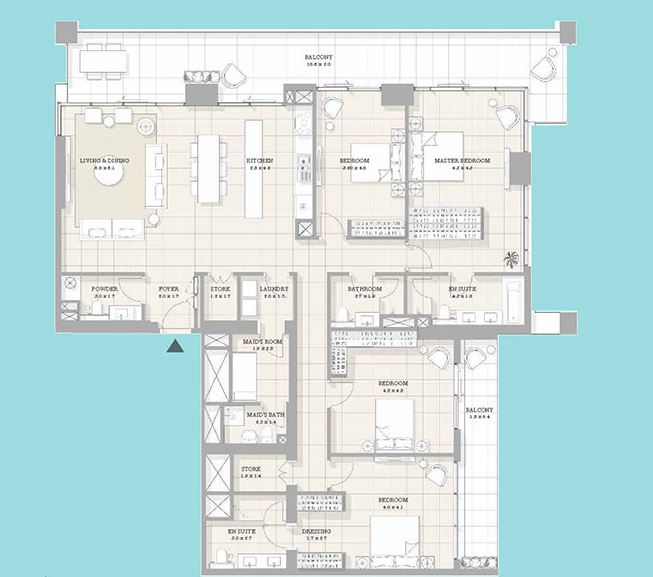 Layout picture 4-br from 2530 sqft