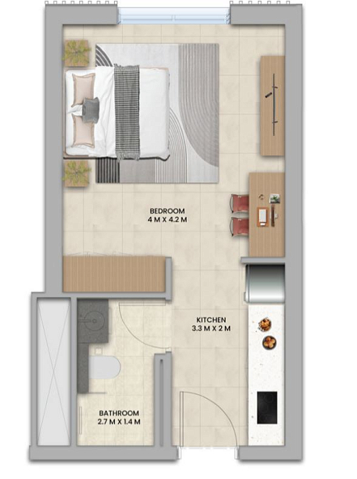 Layout picture Studios from 322 sqft