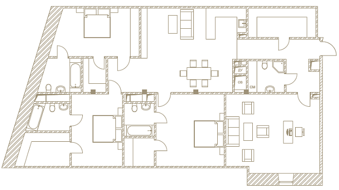Layout picture 5-rooms from 217.7 m2