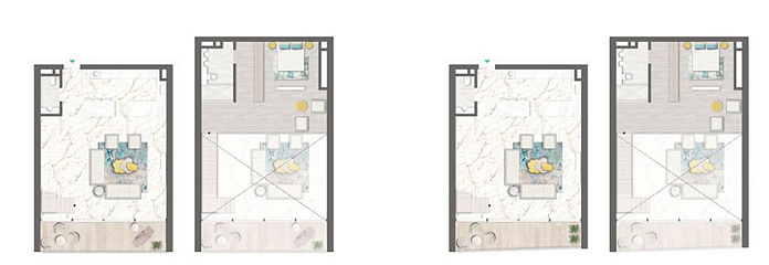 Layout picture 1-br from 741 sqft Photo 3