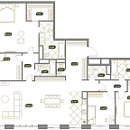 Layout picture Apartment with 5 bedrooms 195.8 m2 in complex West Garden