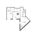 Layout picture Apartment with 3 bedrooms 81.6 m2 in complex Voxhall