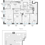 Layout picture Apartment with 3 bedrooms 433.1 m2 in complex Obydensky №1