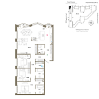 Layout picture Apartment with 3 bedrooms 121.54 m2 in complex WOW