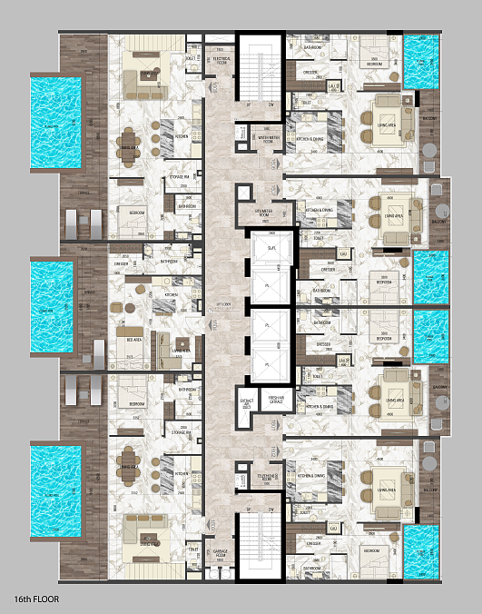 Layout picture 1-br from 820 sqft