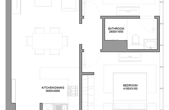 Layout Flat 131.9 m2 in complex Verde