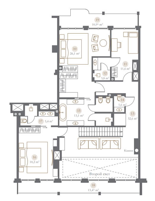 Layout picture 5-rooms from 247.75 m2 Photo 3