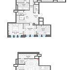Layout picture Apartment with 5 bedrooms 280.6 m2 in complex Klubnyy dom Chistyye Prudy