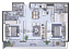 Layout picture 2-rooms flat 103.8 m2 in complex Olivia Residence