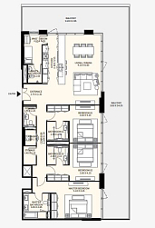 Layout Flat 160.8 m2 in complex Naya