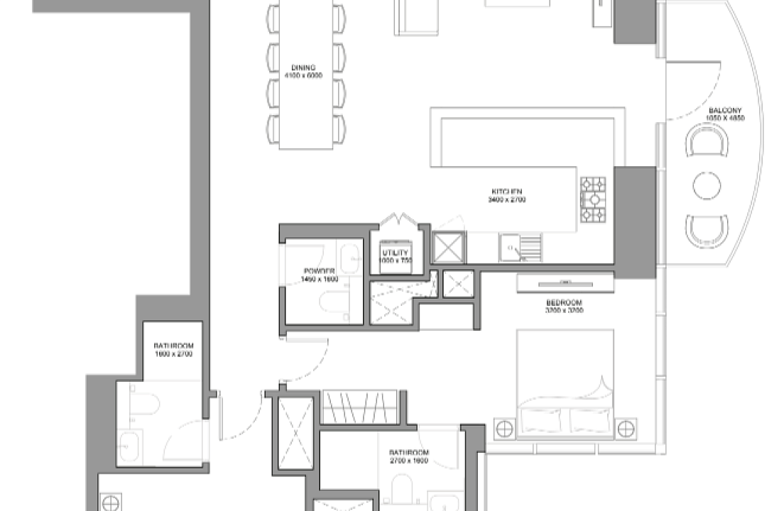 Flat 141.7 m2 in complex Skyscape Altius