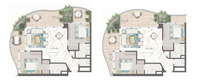 Layout picture 2-br from 1463 sqft Photo 3