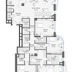 Layout picture Apartment with 4 bedrooms 257.1 m2 in complex Dom Lavrushinsky