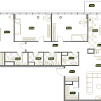Layout picture Apartment with 4 bedrooms 167.5 m2 in complex West Garden