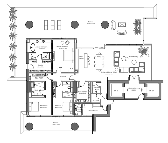 Layout picture 3-br from 4256 sqft Photo 2