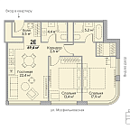 Layout picture Apartment with 2 bedrooms 69.4 m2 in complex Stories