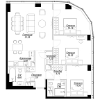 Layout picture Apartment with 3 bedrooms 99.48 m2 in complex Famous