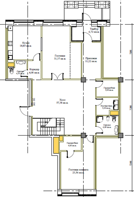 Layout picture 6-rooms from 203.1 m2