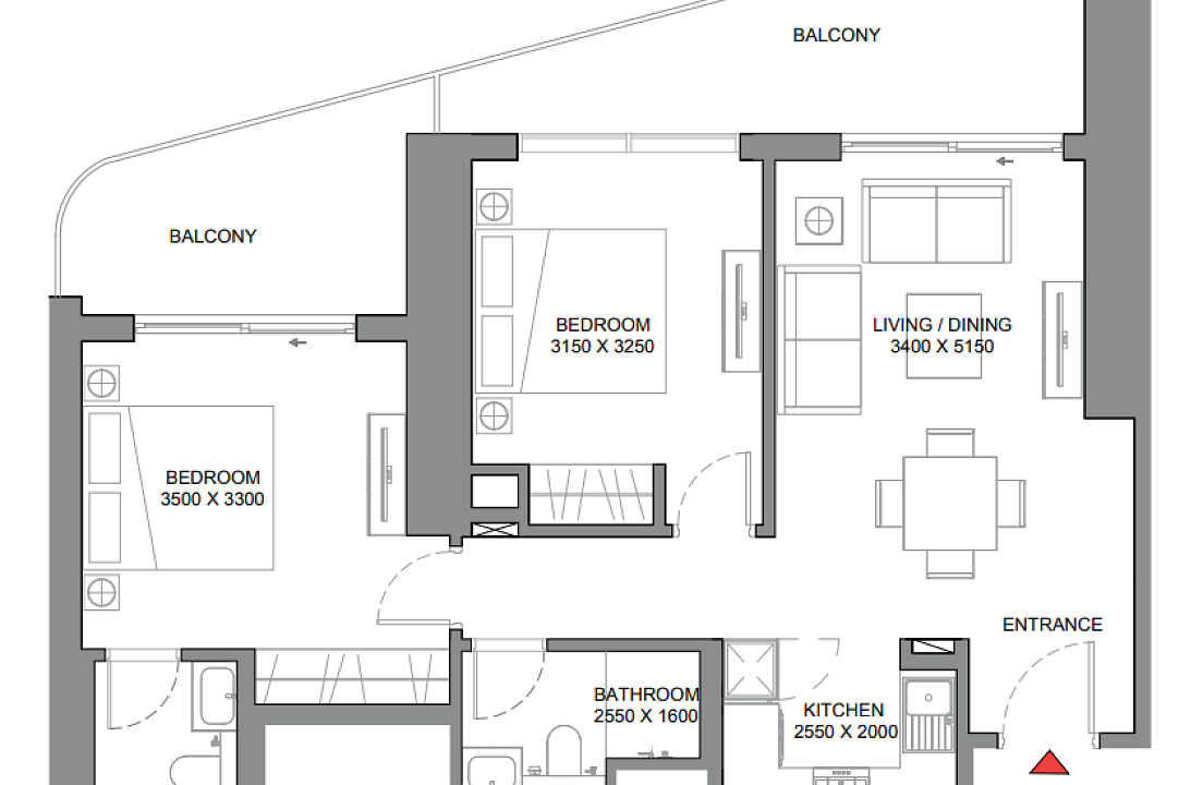 Flat 96.2 m2 in complex 310 Riverside Crescent