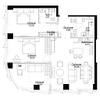 Layout picture Apartment with 4 bedrooms 95.82 m2 in complex Famous