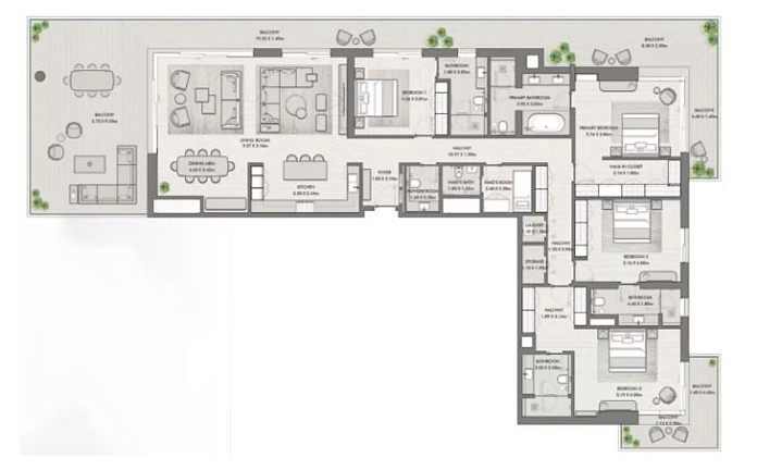 Layout picture 4-br from 2916 sqft