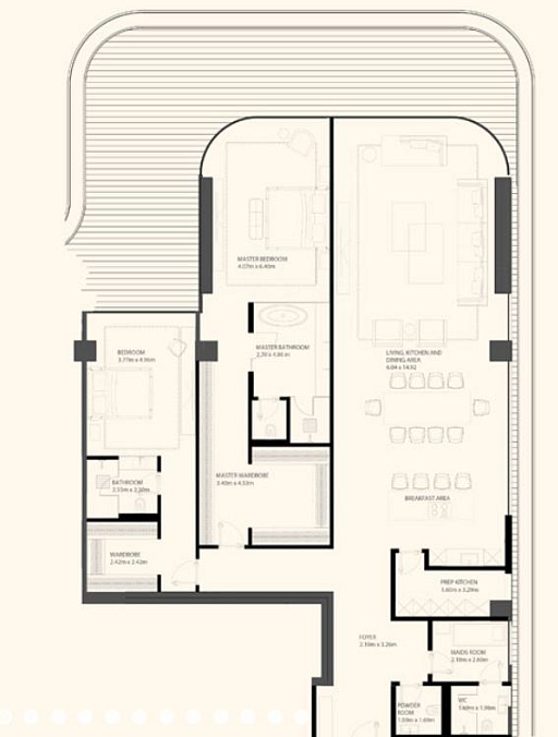 Layout picture 2-br from 3395 sqft