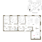 Layout picture Apartment with 3 bedrooms 118.5 m2 in complex WOW