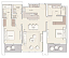 Layout picture 2-rooms flat 166.9 m2 in complex One River Point