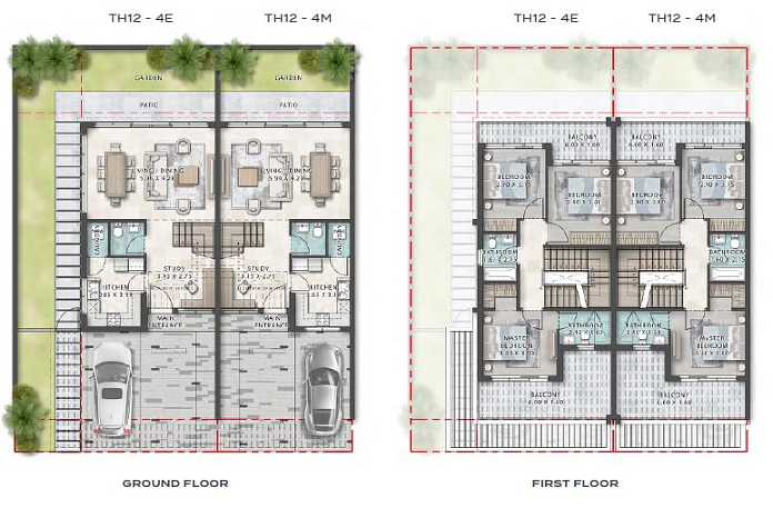 Layout picture Townhouses from 2352 sqft