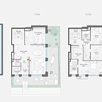 Layout picture Apartment with 4 bedrooms 418 m2 in complex Obydensky №1