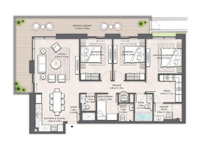 Layout picture 3-br from 1563 sqft Photo 2