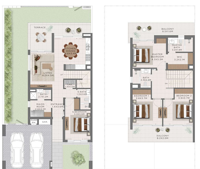 Layout picture Townhouses from 2132 sqft