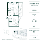 Layout picture Apartment with 2 bedrooms 102.8 m2 in complex Primavera