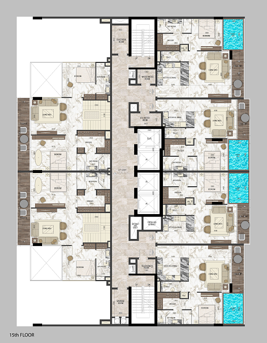 Layout picture 1-br from 820 sqft Photo 2