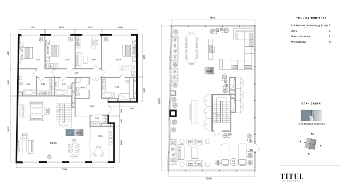 Layout picture 4-rooms from 278.71 m2 Photo 2