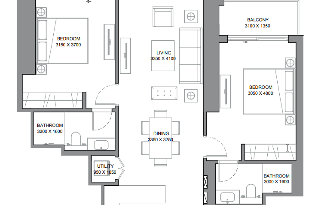 Flat 102 m2 in complex 310 Riverside Crescent