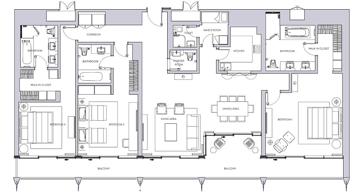 Layout picture 3-br from 4700 sqft