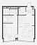 Layout picture Apartments with 1 bedrooms 69.5 m2 in complex AHEAD