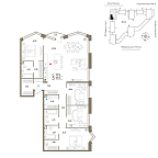 Layout picture Apartment with 4 bedrooms 130.55 m2 in complex WOW